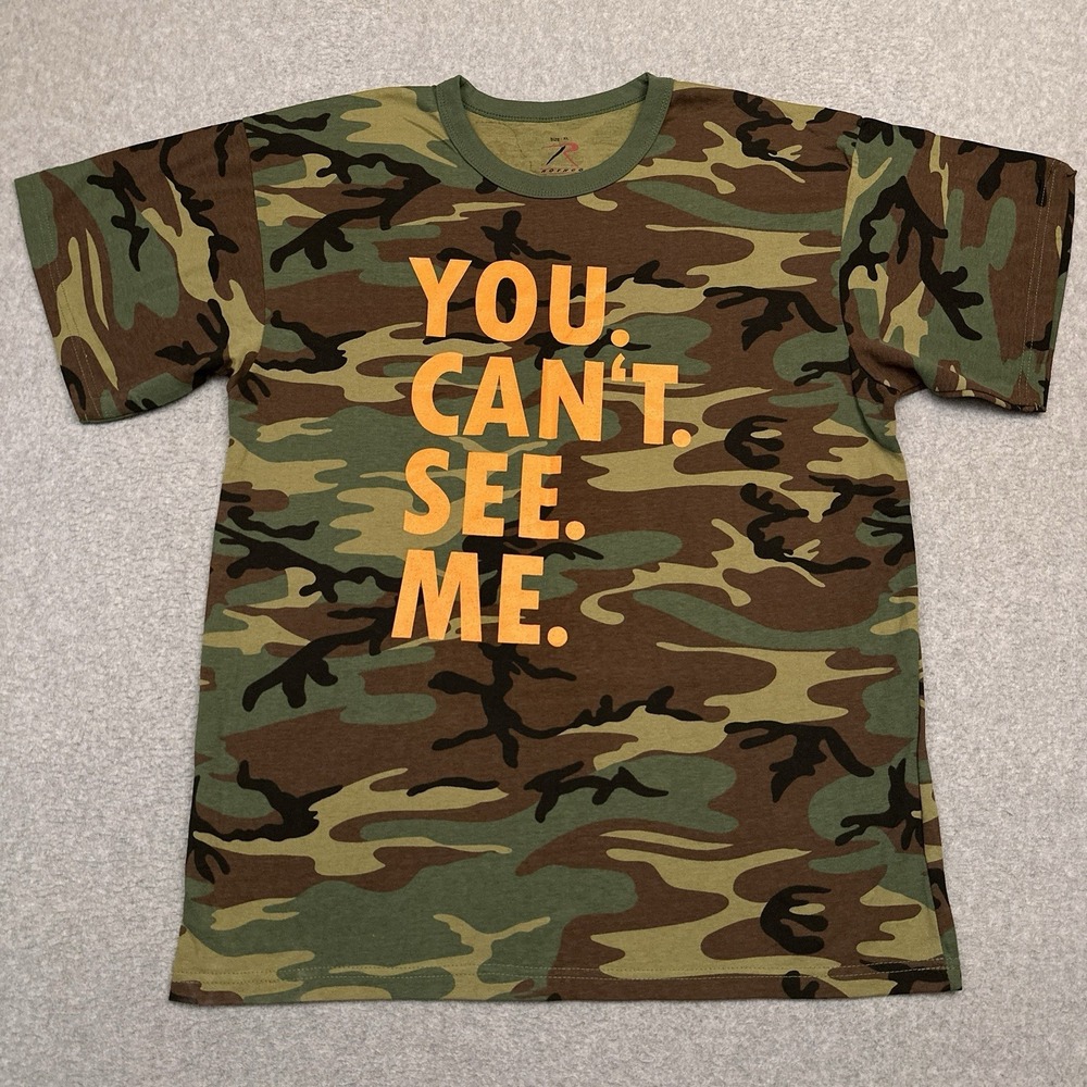 Rothco John Cena You Cant‎ See Me Camo T-Shirt Mens XL Crewneck WWE Graphic Tee